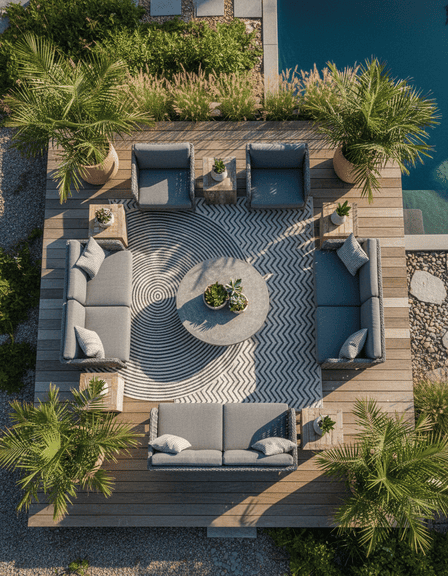 Praia Grande SP- Sala de estar externa ar livre - Allan Esteves Paisagista